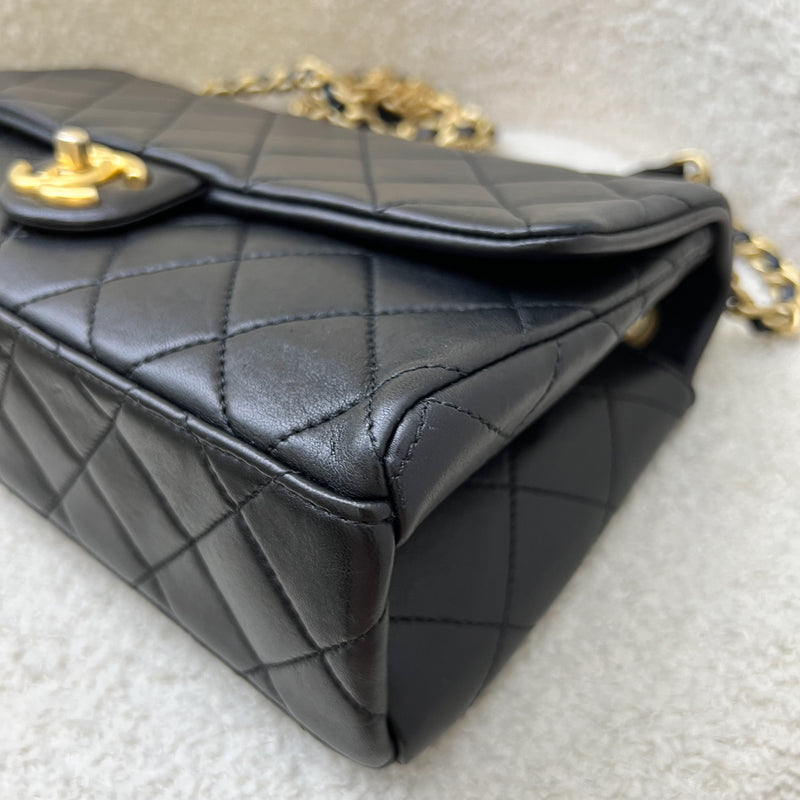 Chanel 23P Seasonal Flap Bag in Black Lambskin and AGHW