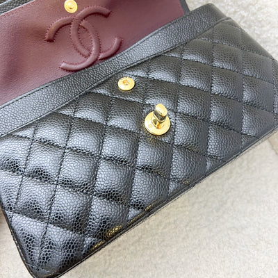 Chanel Small Classic Flap CF in Black Caviar and GHW