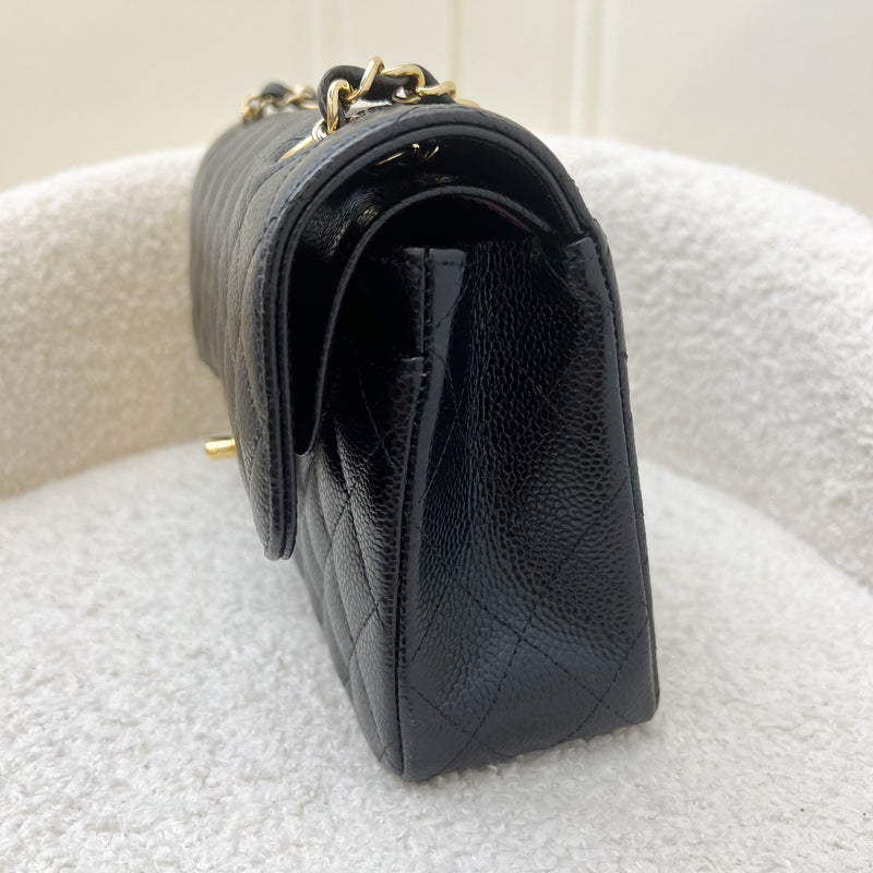 Chanel Small Classic Flap CF in Black Caviar and GHW