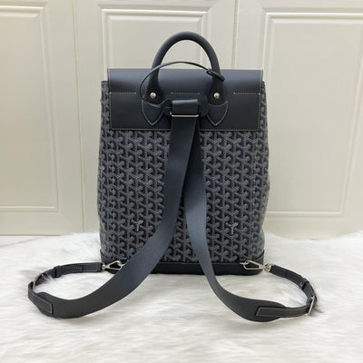 Goyard Alpin MM Backpack in Grey Goyardine Canvas and SHW