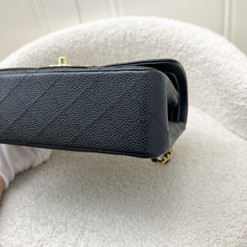 Chanel Small Classic Flap CF in Black Caviar and GHW