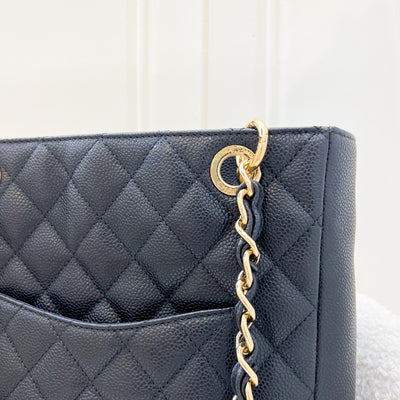 Chanel Petite Shopping Tote PST in Black Caviar and GHW