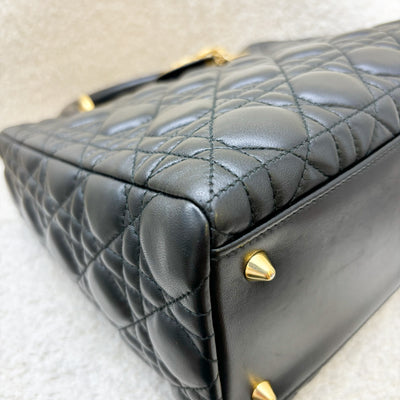 Dior Medium Lady Dior in Black Lambskin and GHW