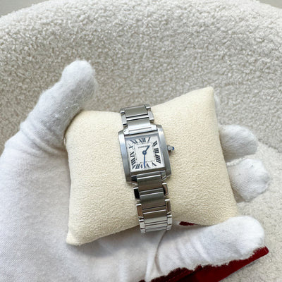 Cartier Small Tank Française Watch in Steel and Quartz Movement (wrist size about 15cm)