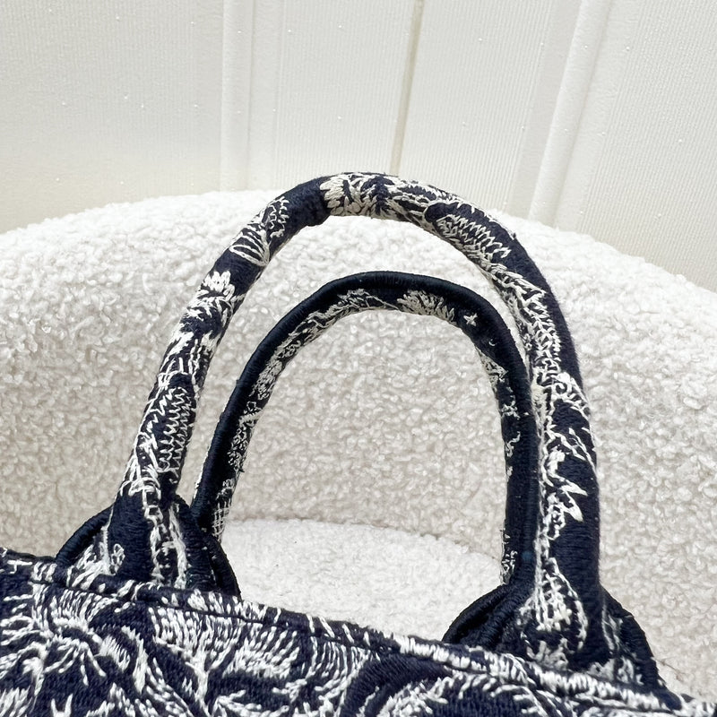 Dior Mini Vertical Book Tote in Blue Toile de Jouy Reverse Embroidery Canvas AGHW