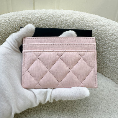 Chanel Classic Flat Card Holder in 22S Pink Caviar LGHW