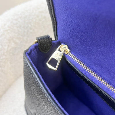 LV Diane Flap Bag in Black Monogram Empriente Leather with Black Strap