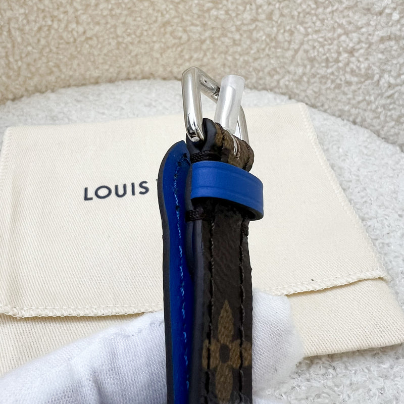 LV Luggage Tag in Beige / Grey / Blue Epi Leather and Monogram Canvas