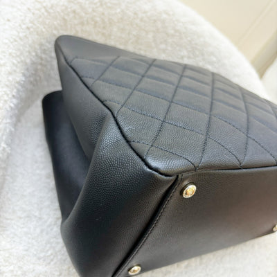 Chanel Business Affinity Top Handle Tote in Black Caviar and GHW