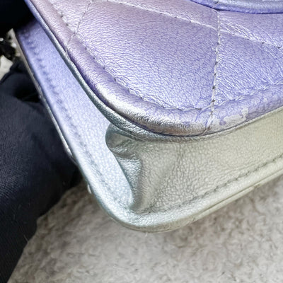 Chanel Classic Wallet on Chain WOC in 21K Iridescent Rainbow Calfskin and SHW