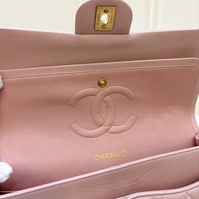 Chanel Vintage Medium Classic Flap CF in Sakura Pink Lambskin and AGHW