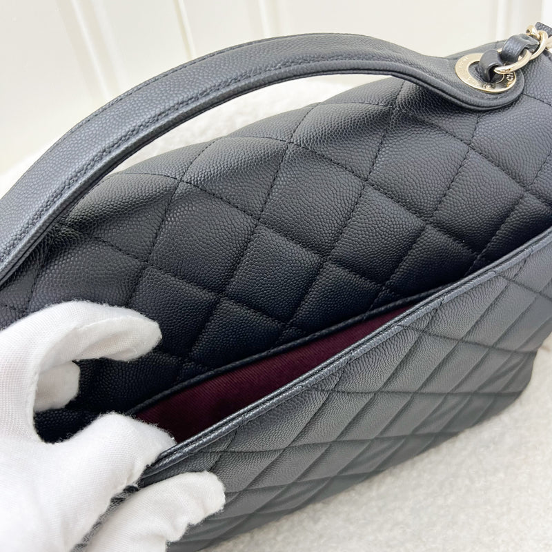 Chanel Large Business Affinity Flap in Black Caviar and LGHW