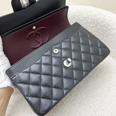 Chanel Small Classic Flap CF in Black Caviar and SHW