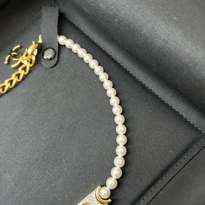 Chanel 23A Choker with Pearls and Crystals in GHW