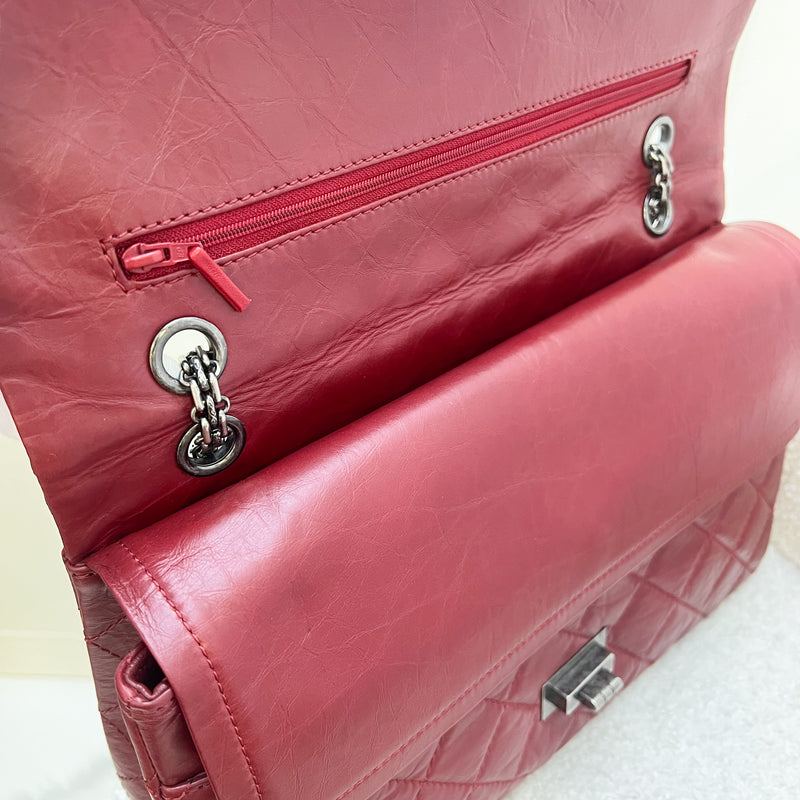 Chanel 2.55 Reissue 227 Maxi Flap in Red Distressed Calfskin and RHW