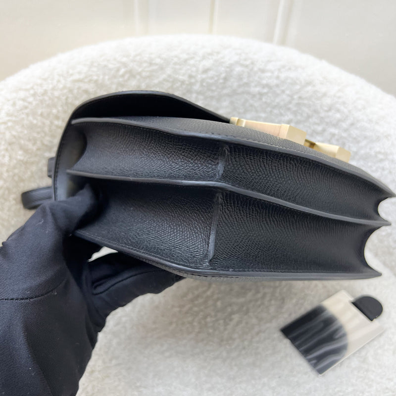 [Stamp K - July 2025] Hermes Constance 18 Mini (Mirror Version) in Noir Black Epsom Leather and Brushed GHW