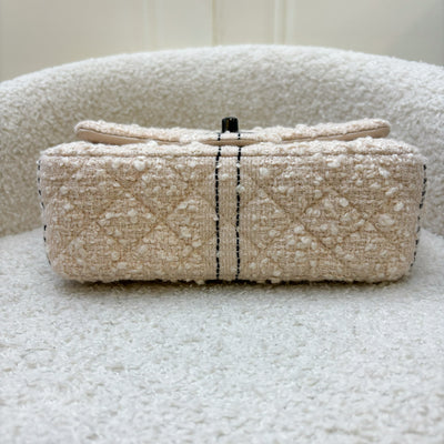 Chanel Classic Mini Rectangle Flap in Pink Tweed and Black HW