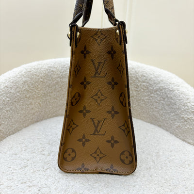 LV Onthego PM in Monogram and Reverse Monogram Canvas and GHW