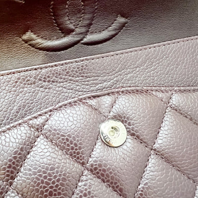 Chanel Medium Classic Flap CF in Dark Brown Caviar and SHW