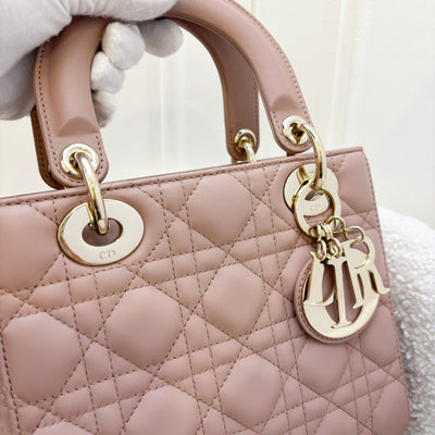 Dior Lady Dior ABCDior Small Bag in Blush Pink Lambskin and LGHW