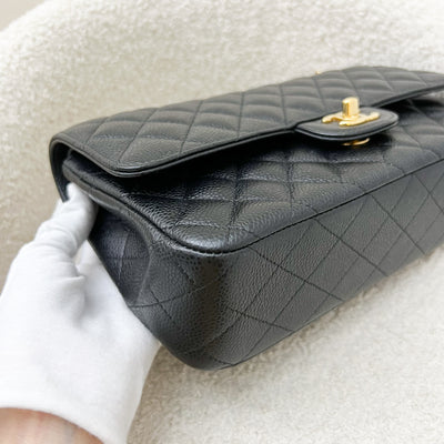 Chanel Medium Classic Flap CF in Black Caviar and GHW