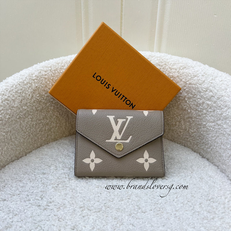 LV Victorine Wallet in Tourterelle and Creme Monogram Empreinte Leather and GHW
