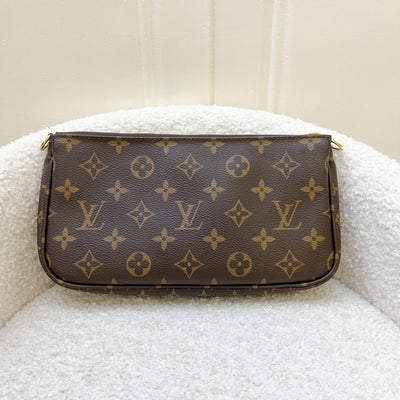 LV Multi Pochette Accessoires MPA in Monogram Canvas, Pink Strap and GHW