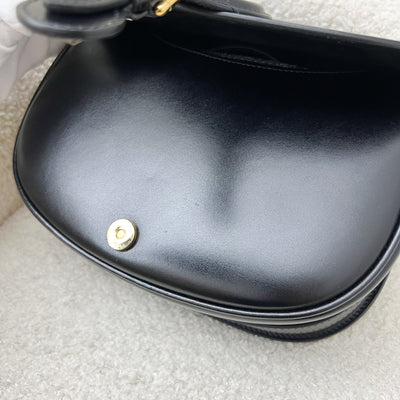 Dior Medium Bobby Flap Bag in Black Calfskin and GHW