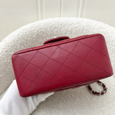 Chanel Classic Square Mini Flap in Red Caviar and SHW