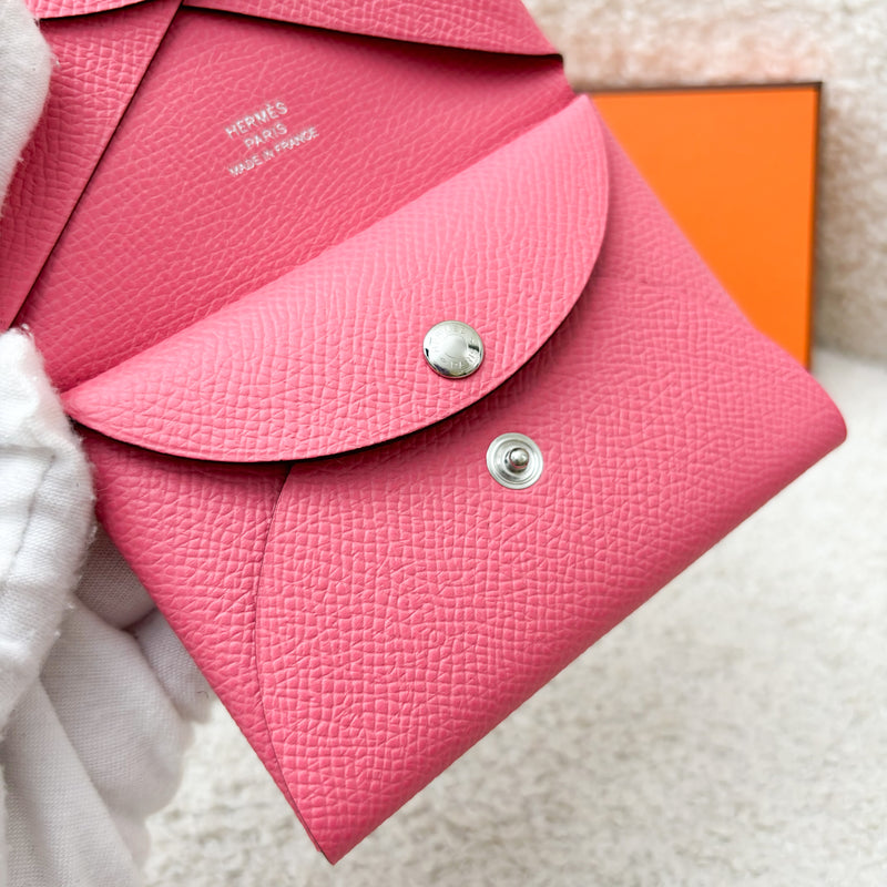 Hermes Calvi Duo in Rose Azalee Epsom Leather PHW