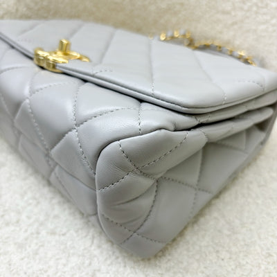 Chanel 22A Seasonal Flap in Grey Lambskin and GHW