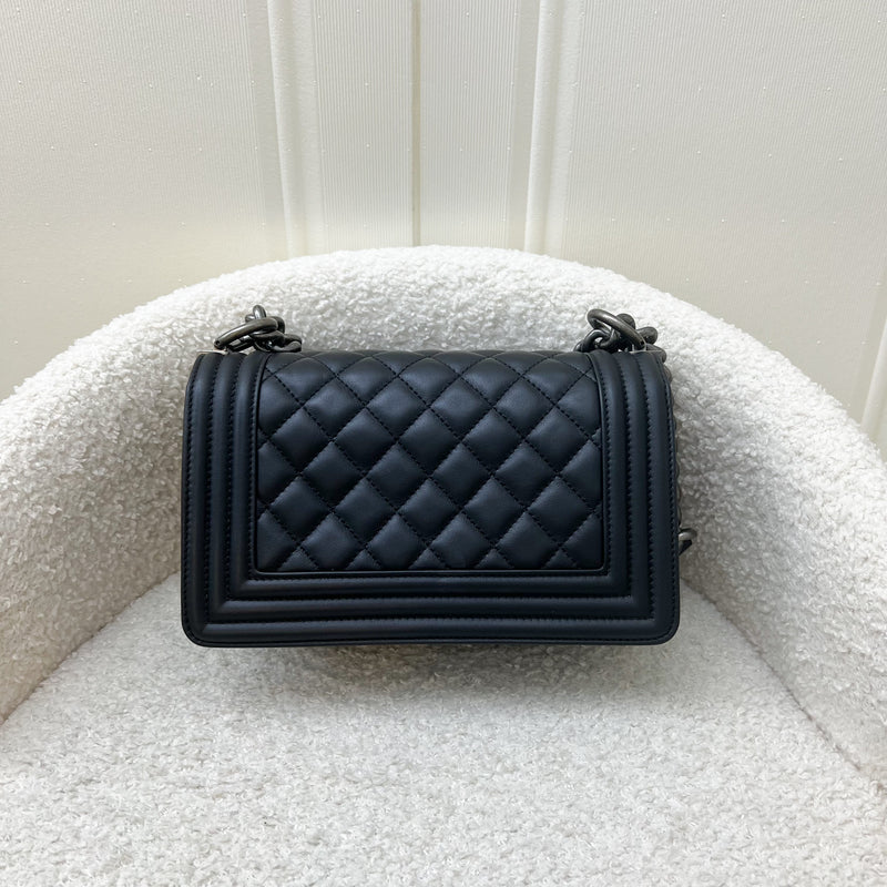 Chanel Small 20cm Boy Flap in Black Calfskin and RHW