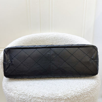 Chanel 2.55 Reissue 227 Maxi Flap in Black Aged Calfskin and RHW