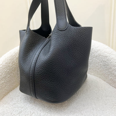 Hermes Picotin 18 in Noir Black Clemence Leather and PHW