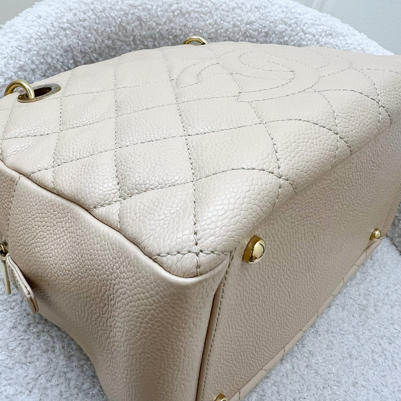 Chanel Petite Timeless Tote PTT in Beige Caviar and GHW