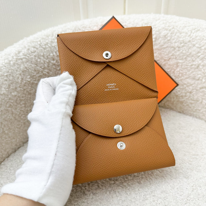 Hermes Calvi Duo in Gold Epsom Leather and PHW