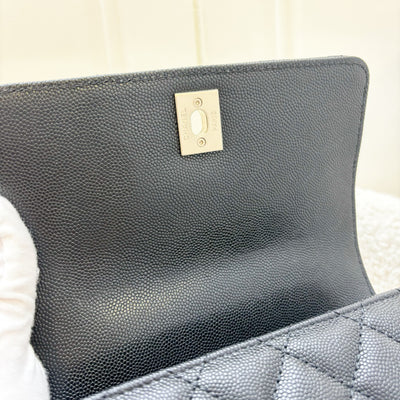 Chanel Mini 19cm Coco Handle Flap in Black Caviar and LGHW