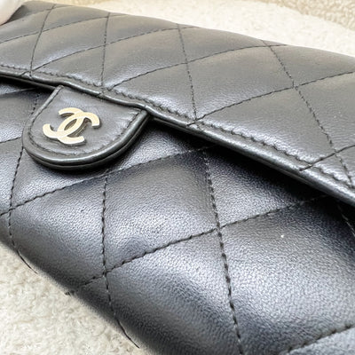 Chanel Classic Long Wallet in Black Lambskin and SHW