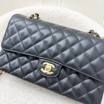 Chanel Medium Classic Flap CF in Black Caviar and GHW