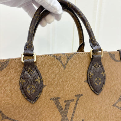 LV Onthego PM in Monogram and Reverse Monogram Canvas and GHW