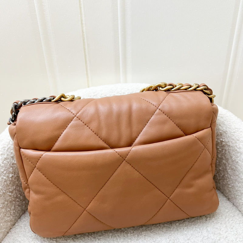 Chanel 19 Small Flap in 21K Caramel Lambskin 3-tone HW