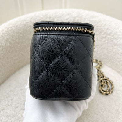 Chanel Classic Small Vanity in 22C Black Caviar and LGHW