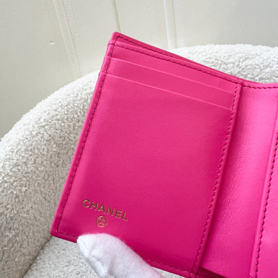 Chanel Classic Trifold Wallet in Pink Caviar and LGHW
