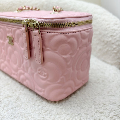 Chanel Small Vanity in Sakura Pink Camellia Leather and LGHW