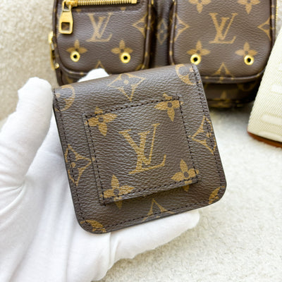 LV Utility Bag in Monogram Canvas and GHW with Beige Canvas Strap