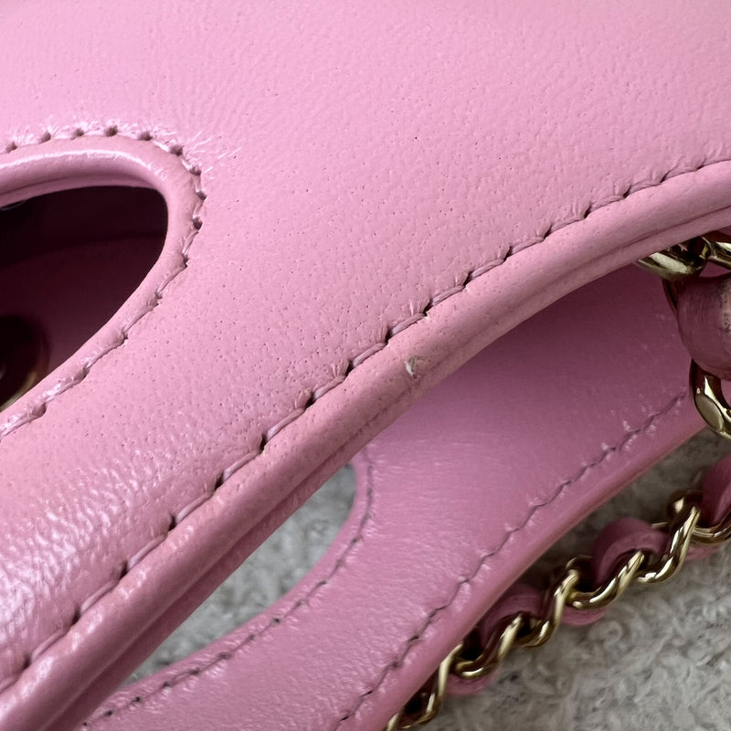 Chanel 31 Nano Shopping Bag in 25P Cotton Candy Pink Shiny Calfskin and LGHW