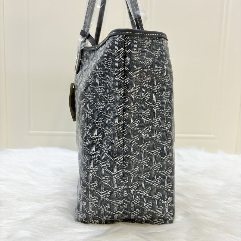 Goyard Saint Louis PM Tote in Gris Grey Goyardine Canvas