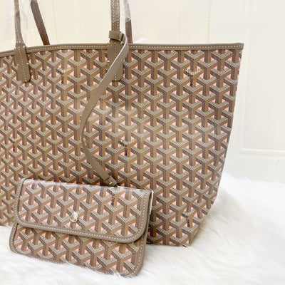 Goyard Saint Louis Claire Voie PM Tote in Limited Edition Grey / Pink Canvas and Pink Interior