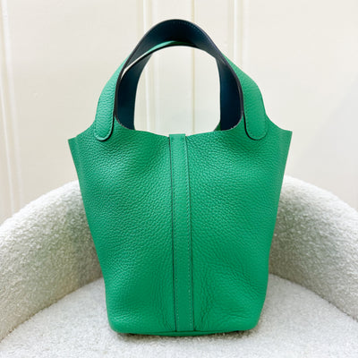 Hermes Picotin Lock 18 in Menthe Clemence Leather and PHW