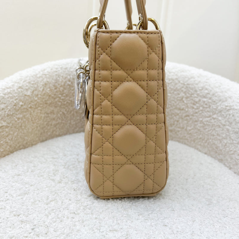 Dior Lady Dior ABCDior Small Bag in Biscuit Lambskin and LGHW